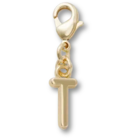 Bijoux Jibbitz « Lettre T » dorés