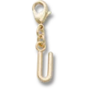 Bijoux Jibbitz « Lettre U » dorés