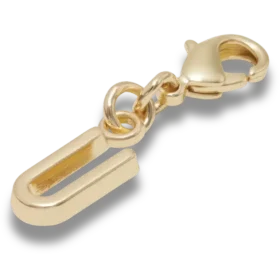 Bijoux Jibbitz « Lettre U » dorés