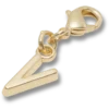 Bijoux Jibbitz « Lettre V » dorés