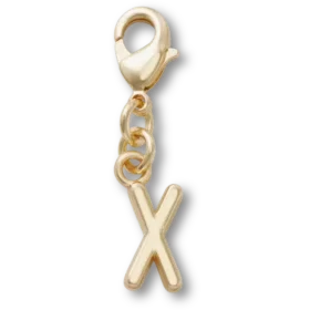 Bijoux Jibbitz « Lettre X » dorés