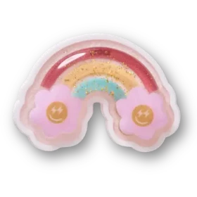Bijoux Jibbitz™ « Marguerite arc-en-ciel » rembourrés