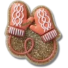 Bijoux Jibbitz « Mitaines roses Glitter »