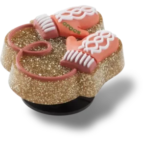 Bijoux Jibbitz « Mitaines roses Glitter »