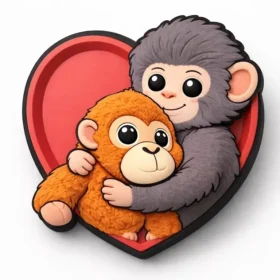 Bijoux Jibbitz™ « Monkey Love »