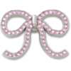 Bijoux Jibbitz™ « Nœud rose pailleté »