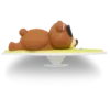Bijoux Jibbitz™ « Ours surfeur » en 3D