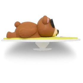 Bijoux Jibbitz™ « Ours surfeur » en 3D