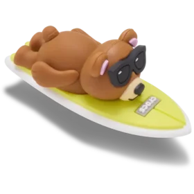 Bijoux Jibbitz™ « Ours surfeur » en 3D