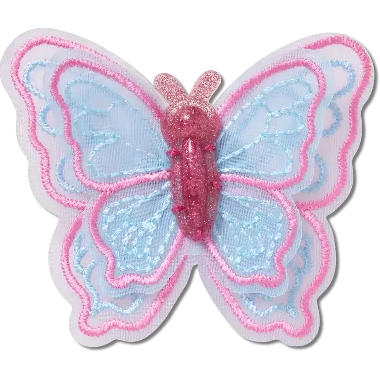 Bijoux Jibbitz papillon en maille à paillettes Bijoux Jibbitz papillon en maille à paillettes