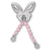 Bijoux Jibbitz™ papillon Meta argenté à perles Bijoux Jibbitz™ papillon Meta argenté à perles