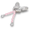 Bijoux Jibbitz™ papillon Meta argenté à perles Bijoux Jibbitz™ papillon Meta argenté à perles