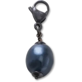 Bijoux Jibbitz™ « Perle noire argentée »