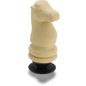 Bijoux Jibbitz™ « Pièce d&rsquo;échecs chevalier en 3D »