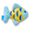 Bijoux Jibbitz « Poisson scintillant bleu et or »