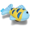 Bijoux Jibbitz « Poisson scintillant bleu et or »