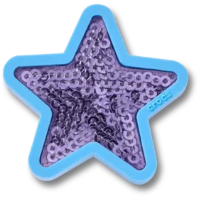 Bijoux Jibbitz « Purple Sequin Star »