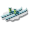 Bijoux Jibbitz « Skis et bottes de ski »