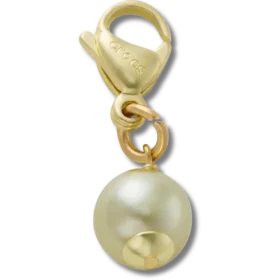Bijoux Jibbitz « Smt Pearl » or et vert