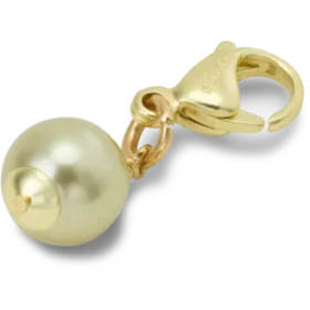 Bijoux Jibbitz « Smt Pearl » or et vert