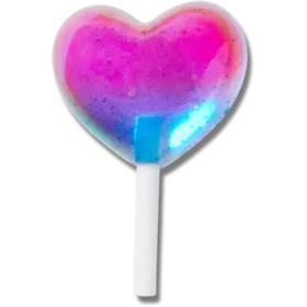 Bijoux Jibbitz™ « Sucette en forme de cœur en gelée »