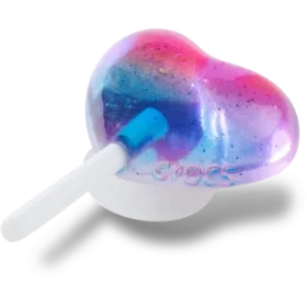 Bijoux Jibbitz™ « Sucette en forme de cœur en gelée »
