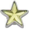 Bijoux Jibbitz « Étoile » argentée et verte avec pierres Smt Bijoux Jibbitz « Étoile » argentée et verte avec pierres Smt