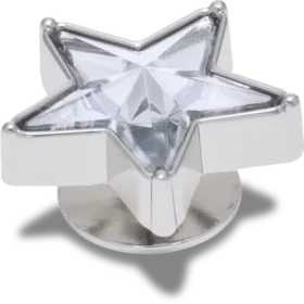Bijoux Jibbitz « Étoile scintillante » avec pierre argentée