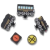 Bijoux Jibbitz « Train 3D » (lot de 5)