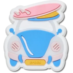 Bijoux Jibbitz™ « Voiture et planche de surf » qui changent de couleur sous l&rsquo;UV
