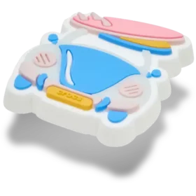 Bijoux Jibbitz™ « Voiture et planche de surf » qui changent de couleur sous l&rsquo;UV