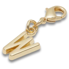 Bijoux Jibbitz™ « W » dorés