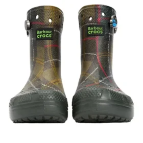 Bottes classiques Crocs x Barbour « Olive Plaid »