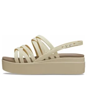 Brooklyn Strappy Low Wedge « Bone »