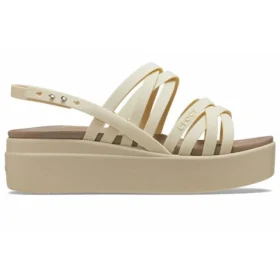 Brooklyn Strappy Low Wedge « Bone »