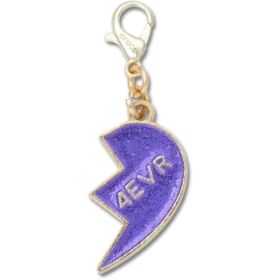 Charm « BFF » pailleté violet (côté droit) Bijoux Jibbitz pour bijoux de chaussures