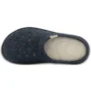 Chaussons décontractés unisexes de style pantoufles classiques, bleu marine