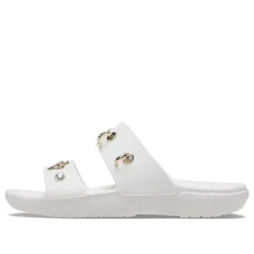 Chaussons de sport d&rsquo;extérieur confortables à talon plat et semelle souple, blancs