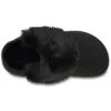 Chaussons à talon ouvert en fourrure « Black »