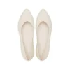 Chaussures plates à bout pointu Brooklyn « Blanc crème »