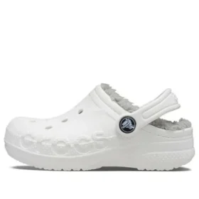 Classic Baya Lined Clog « White Grey »