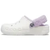 Classic Baya Lined Clog « White Lila »