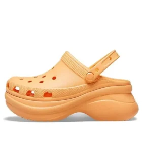 Classic Clog Crocs rétro à semelle épaisse, orange, Sandales « Petite baleine »