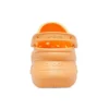 Classic Clog Crocs rétro à semelle épaisse, orange, Sandales « Petite baleine »