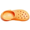 Classic Clog Crocs rétro à semelle épaisse, orange, Sandales « Petite baleine »