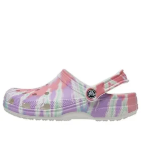 Classic Clog Crocs à talon plat, motif sportif, Sandales colorées bleues