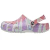 Classic Clog Crocs à talon plat, motif sportif, Sandales colorées bleues