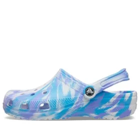 Classic Clog Marbled Beach Sports « White Blue »