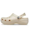 Classic Clog à semelle compensée Shimmer « Vanilla »