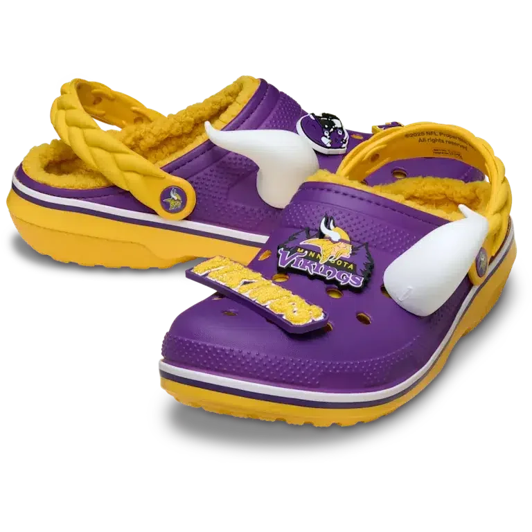 Classic Lined Clog des Vikings du Minnesota de la NFL Classic Lined Clog des Vikings du Minnesota de la NFL
